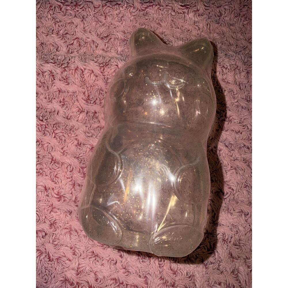 Target Bullseyes Playground Plastic Easter Bunny Storage Vessel clear glitter